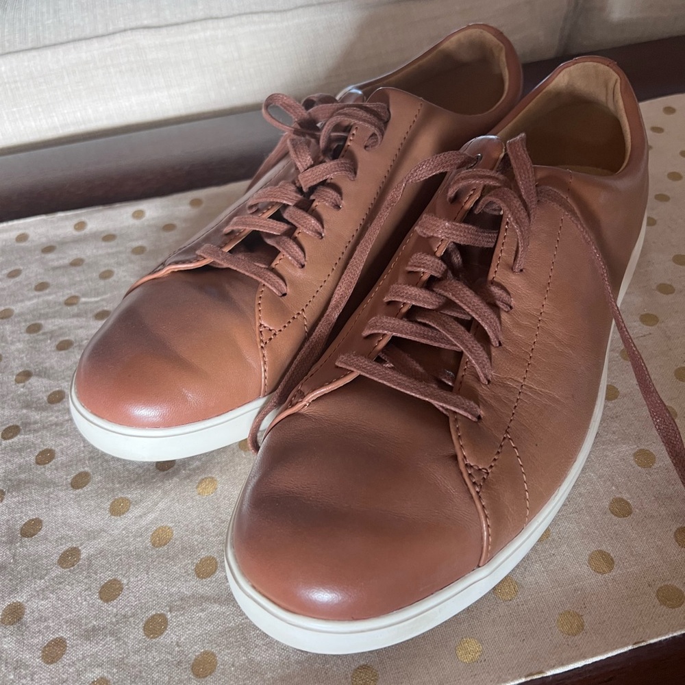 Cole Haan Men’s Brown Leather Low-Top Sneakers